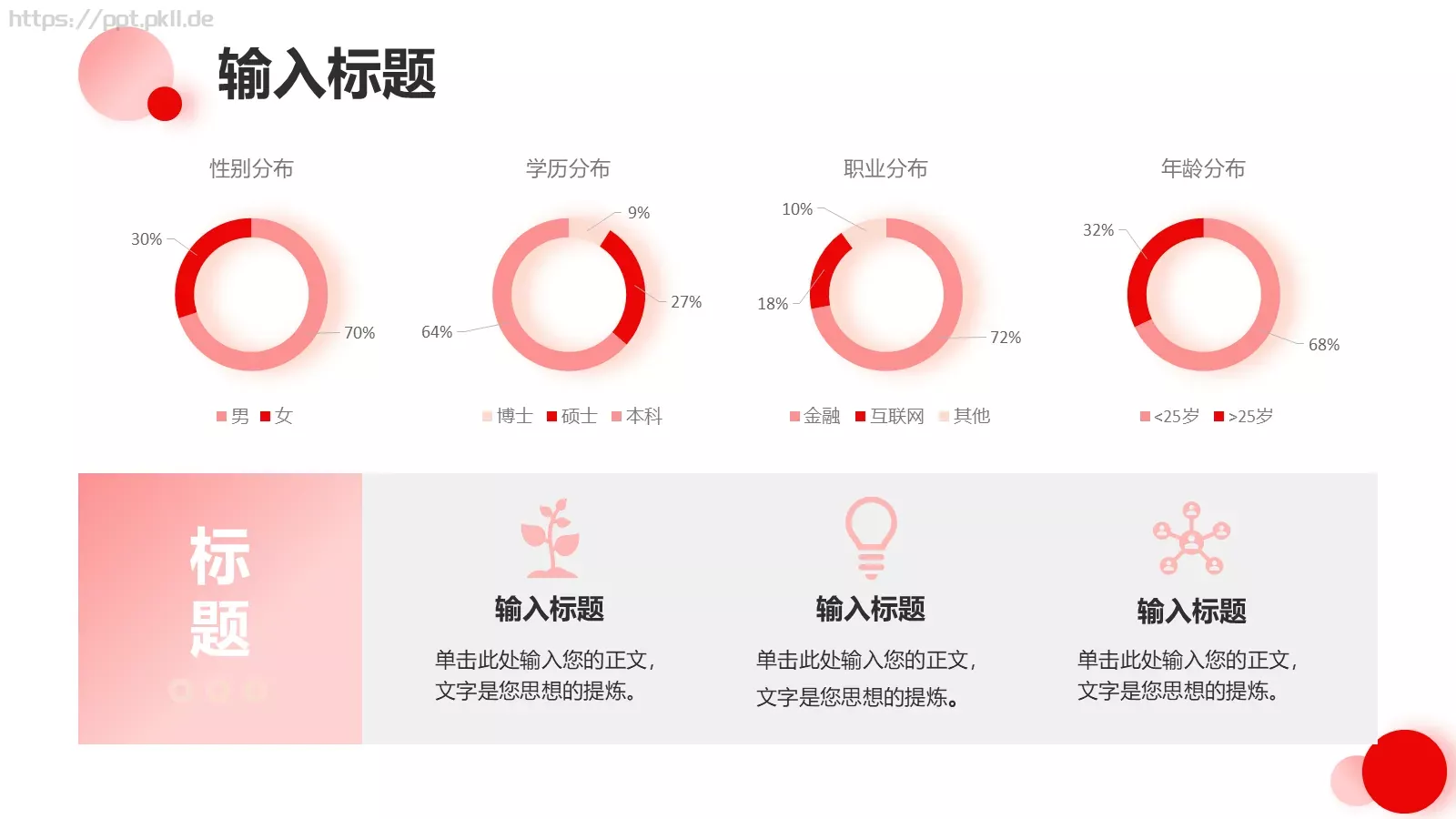 粉色渐变插画风美妆行业汇报PPT模板 第 8 页预览图
