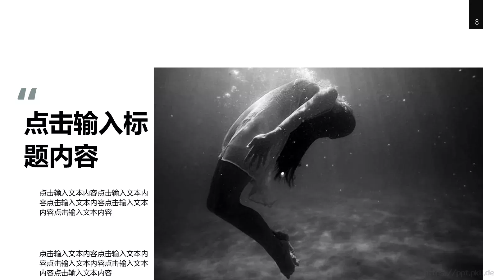 欧美极简大气商务汇报PPT模板 第 8 页预览图