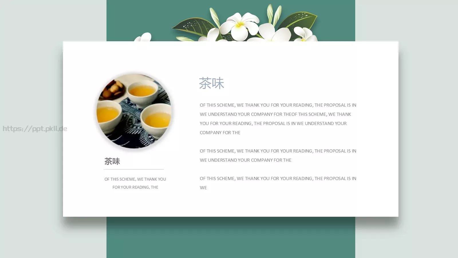 茶文化主题汇报PPT模板 第 11 页预览图