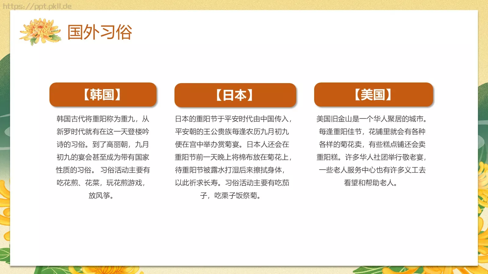 九九重阳节国潮风PPT模板 第 14 页预览图