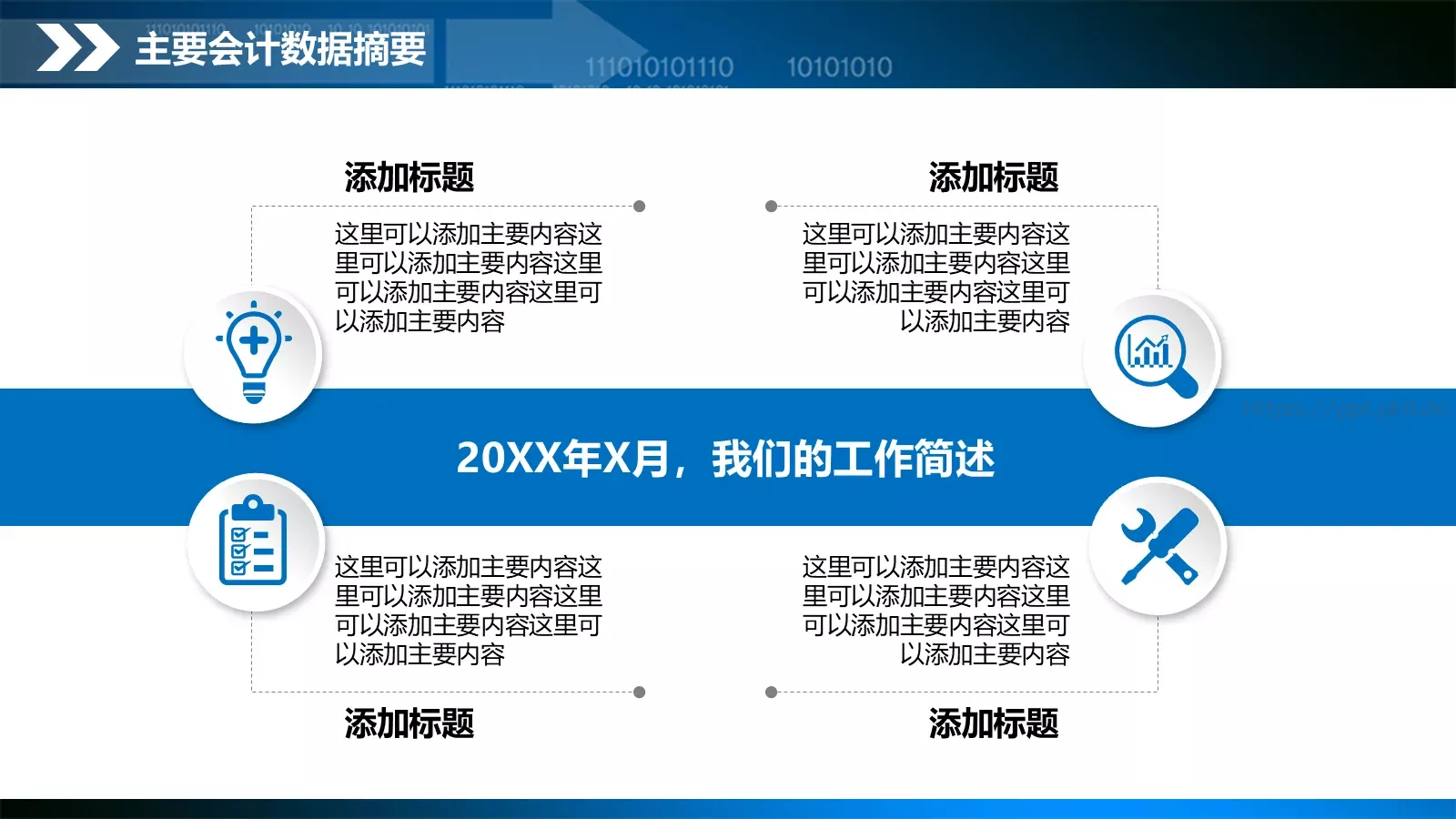 工作计划总结汇报PPT模板 第 5 页预览图