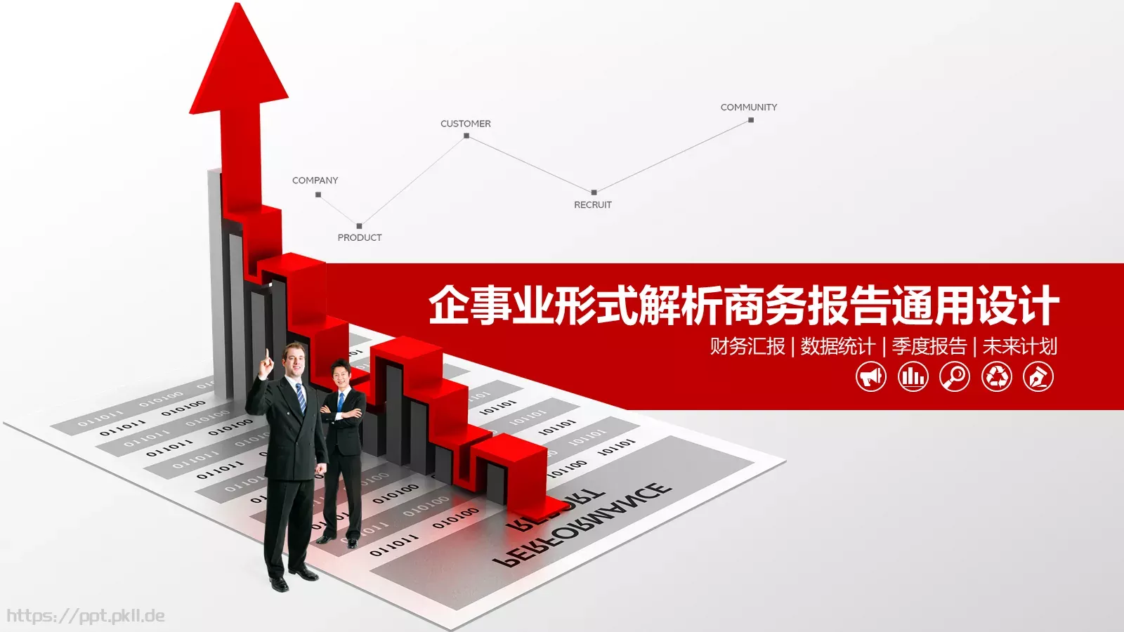 财务汇报PPT模板 封面图