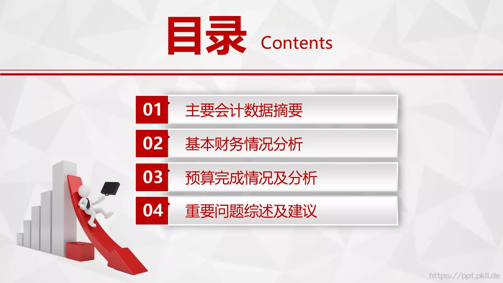 财务报告数据分析统计PPT模板 第 3 页缩略图