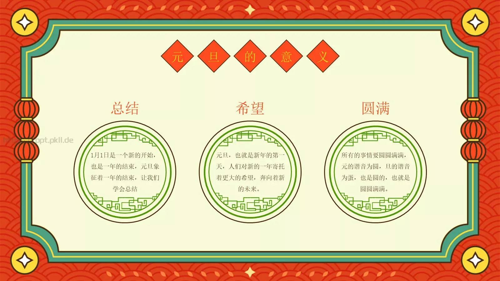 元旦节日介绍PPT模板 第 16 页预览图