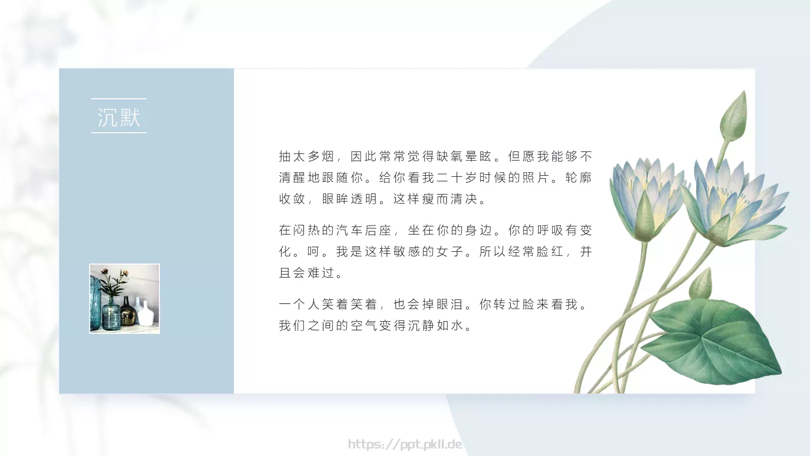 一簇蓝色精灵的小确幸PPT模板 第 20 页预览图