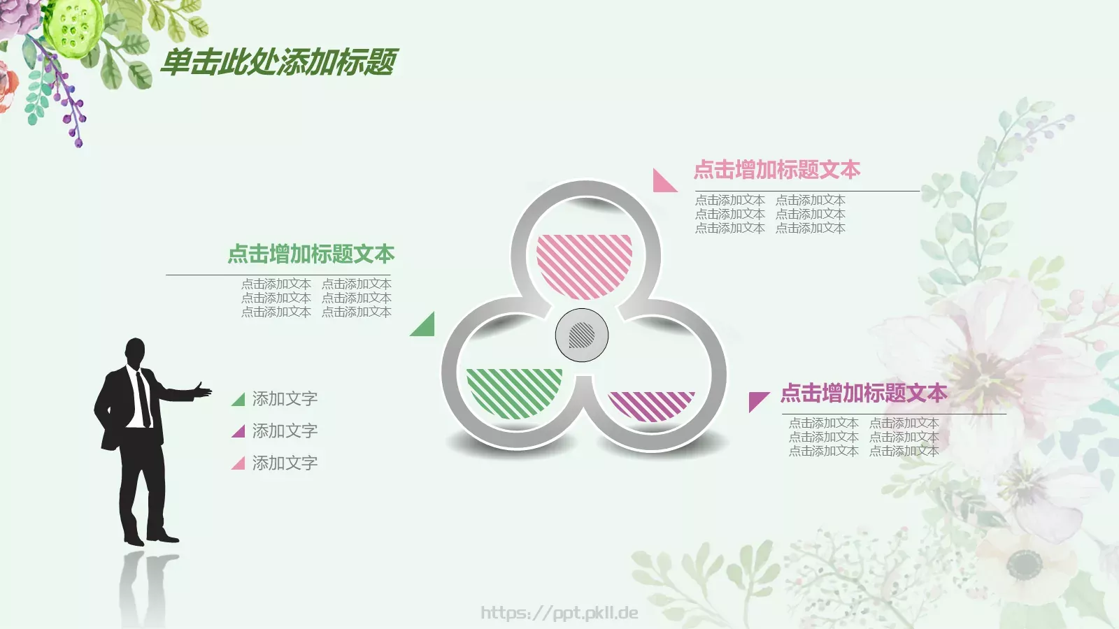 工作计划手绘花朵总结报告PPT模板 第 10 页预览图