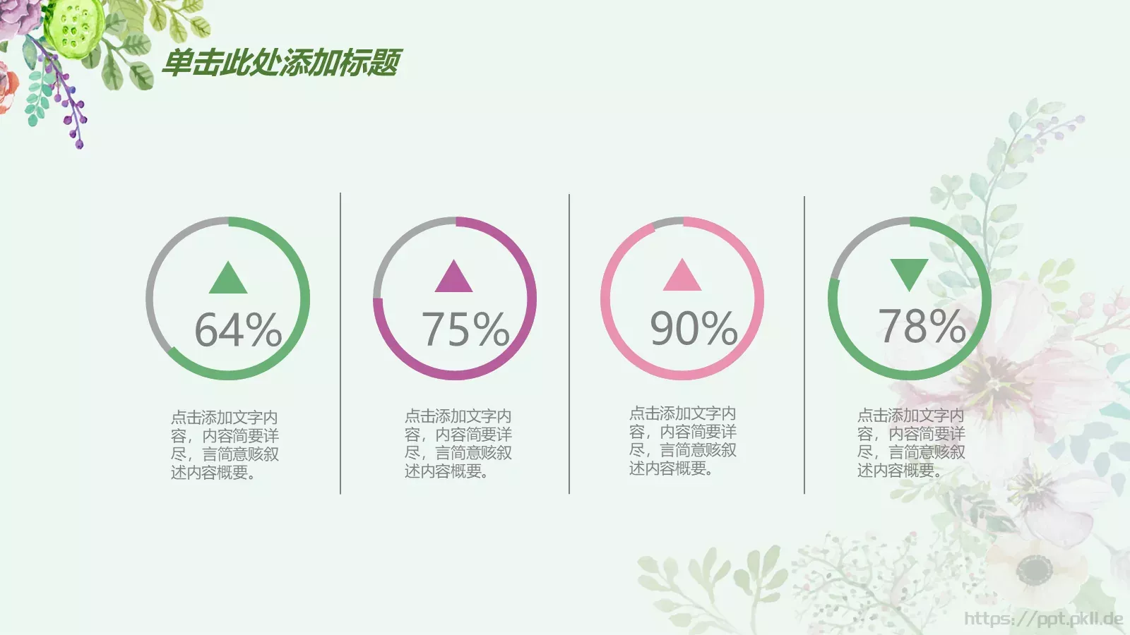 工作计划手绘花朵总结报告PPT模板 第 30 页预览图