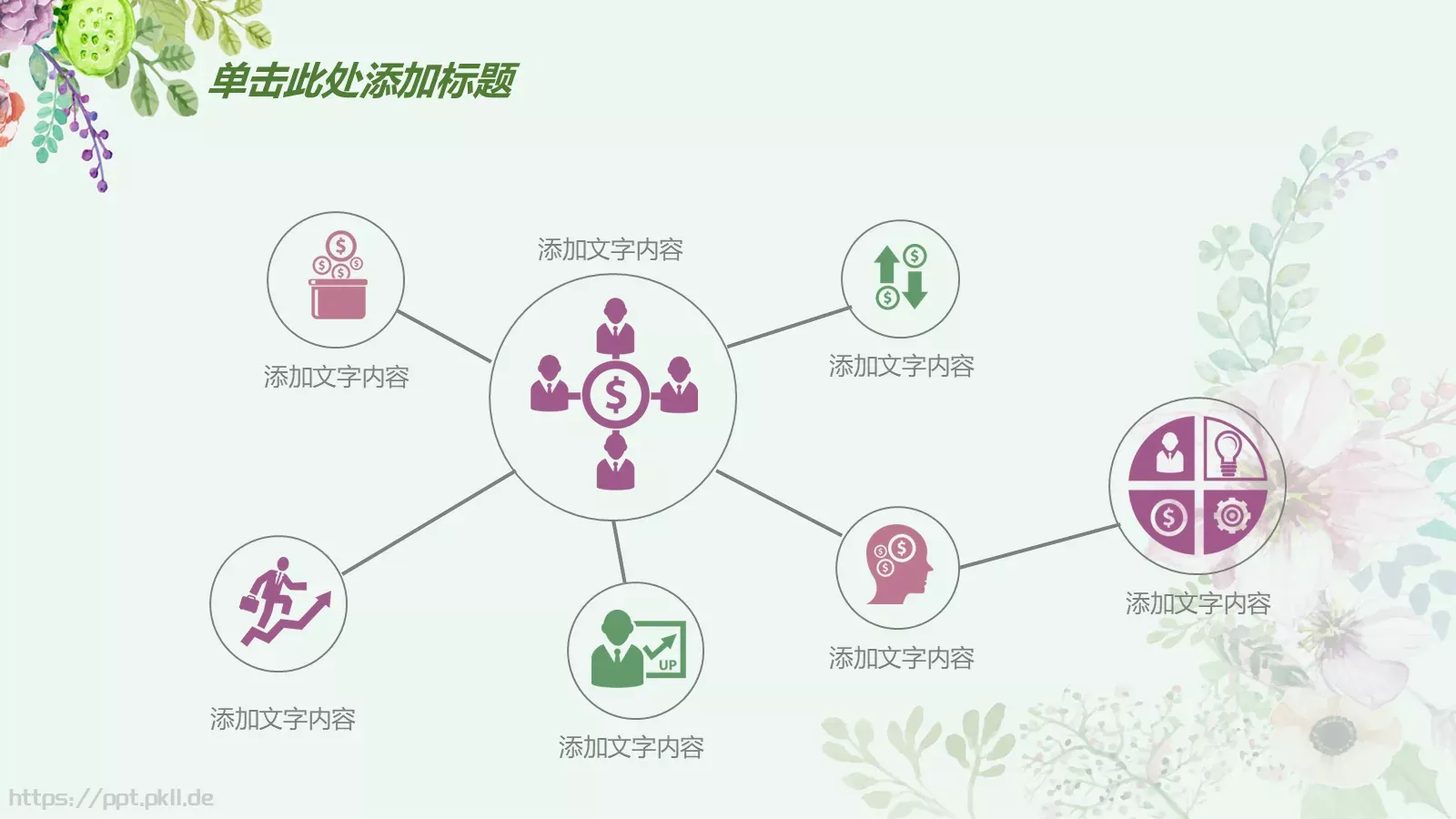 工作计划手绘花朵总结报告PPT模板 第 34 页预览图