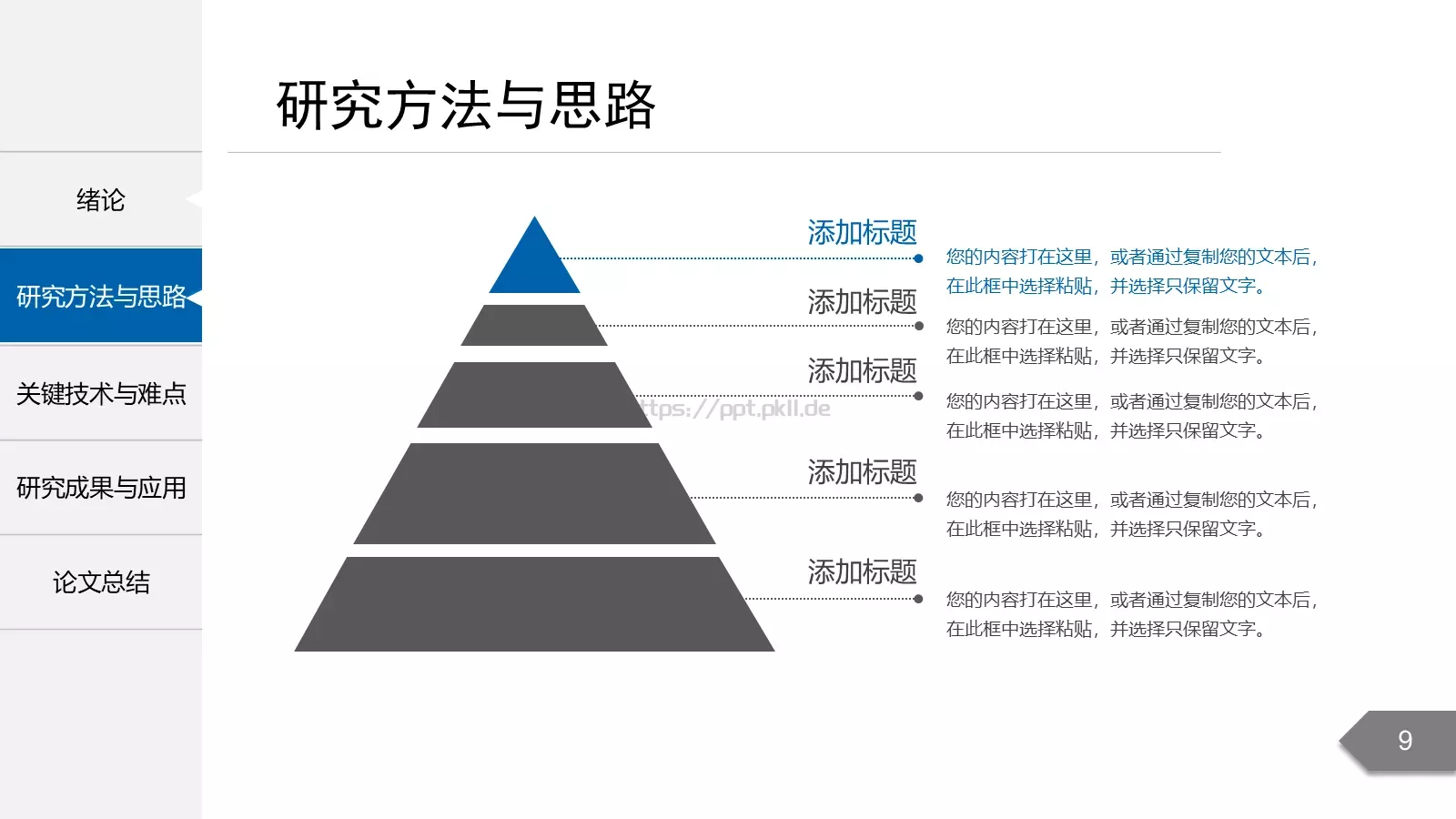 毕业论文答辩PPT模板 第 9 页预览图