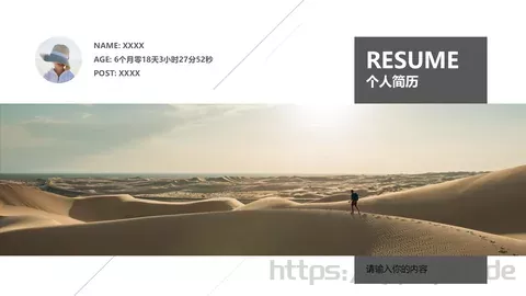 个人简历PPT模板 缩略图