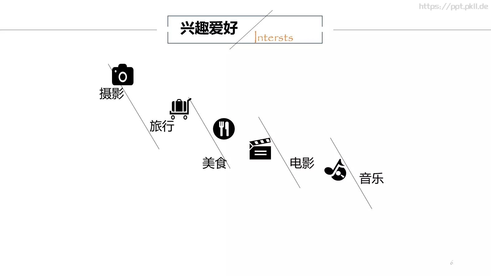 复试面试个人简历汇报PPT模板 第 6 页预览图