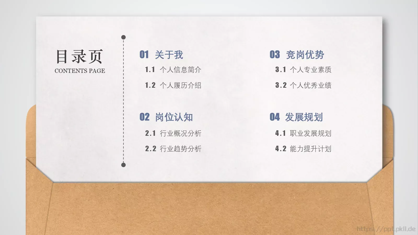 个人简历PPT模板 第 2 页缩略图