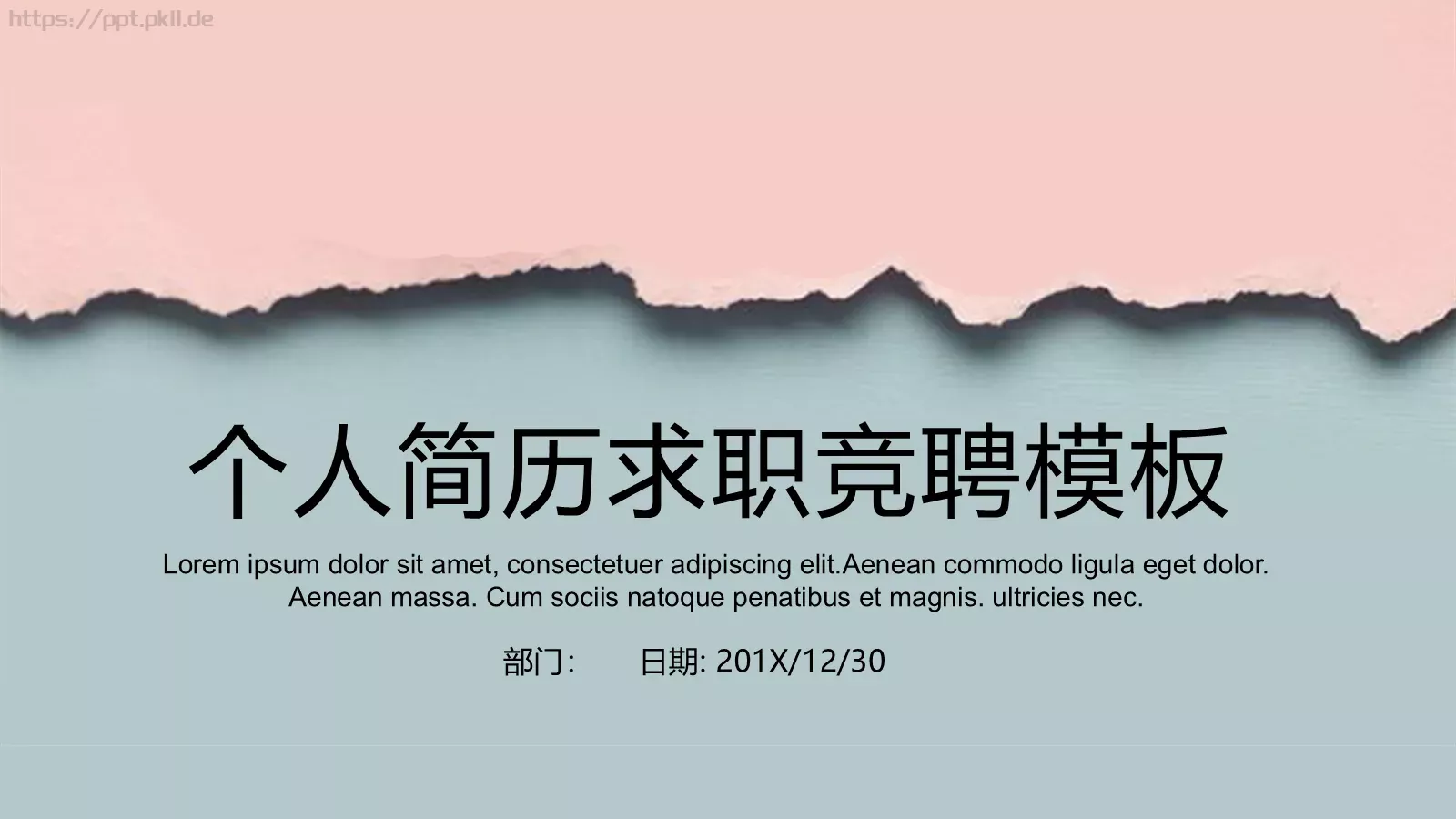 复试面试个人简历求职竞聘PPT模板 第 1 页缩略图