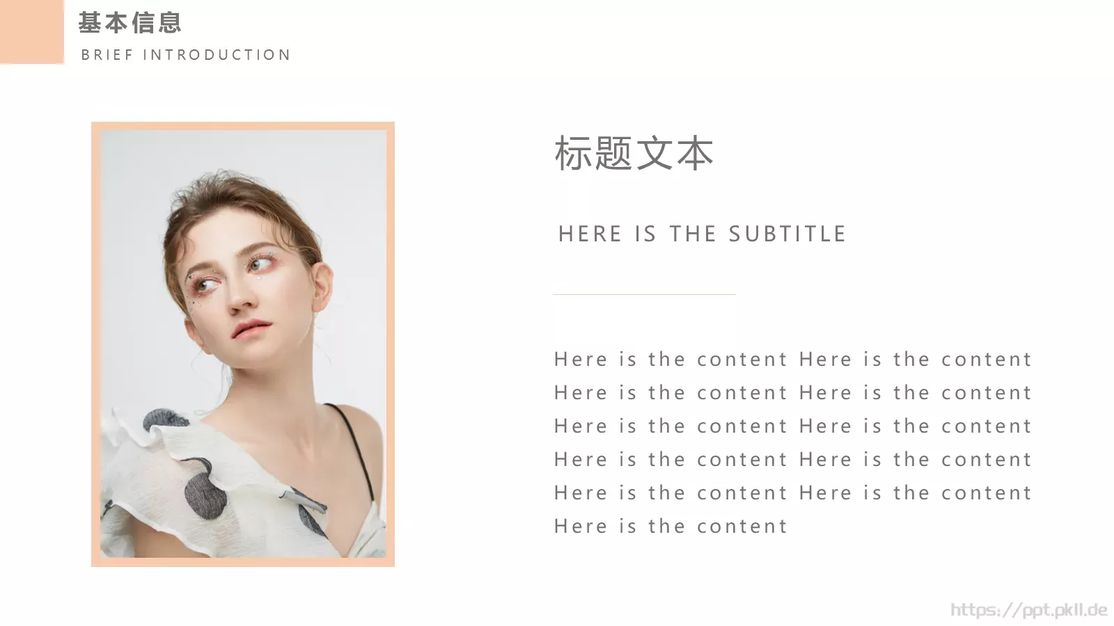 个人简历PPT模板 第 5 页预览图
