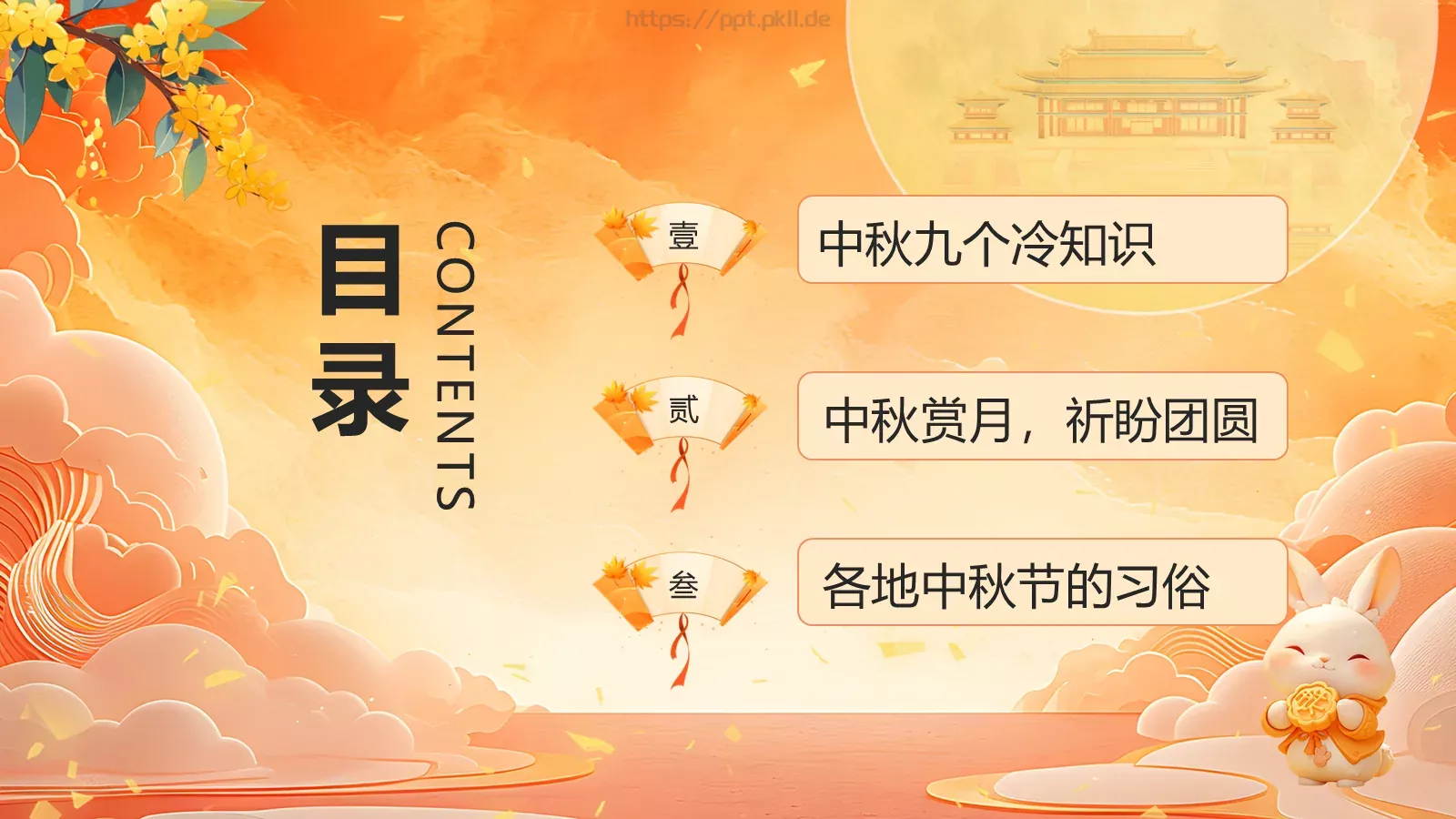 中秋节民俗介绍PPT模板 第 2 页缩略图