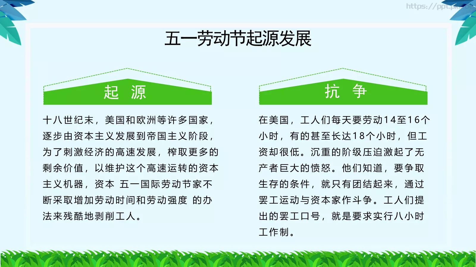 劳动节工作汇报PPT模板 第 5 页预览图