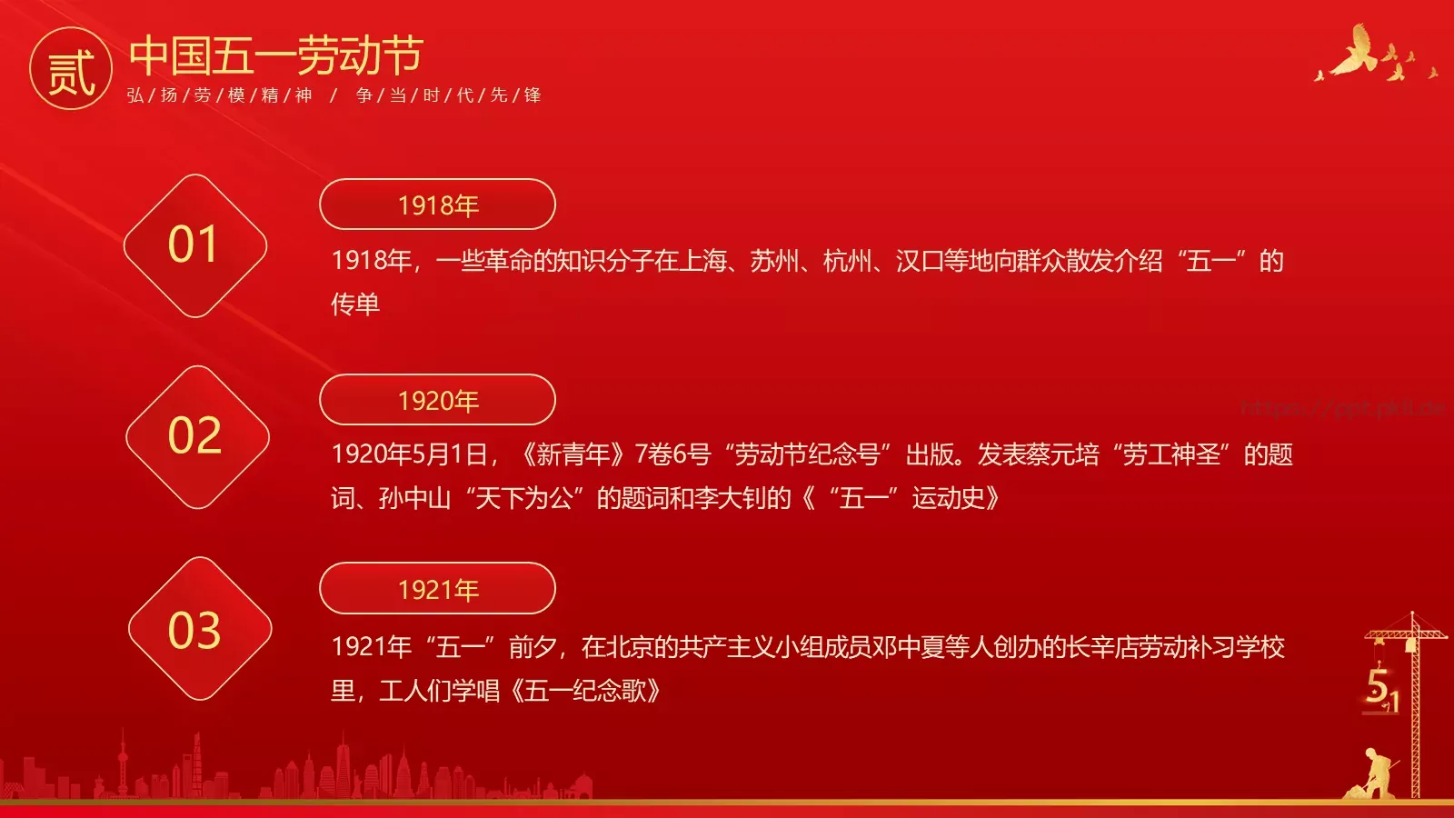 劳动节PPT模板 第 10 页预览图