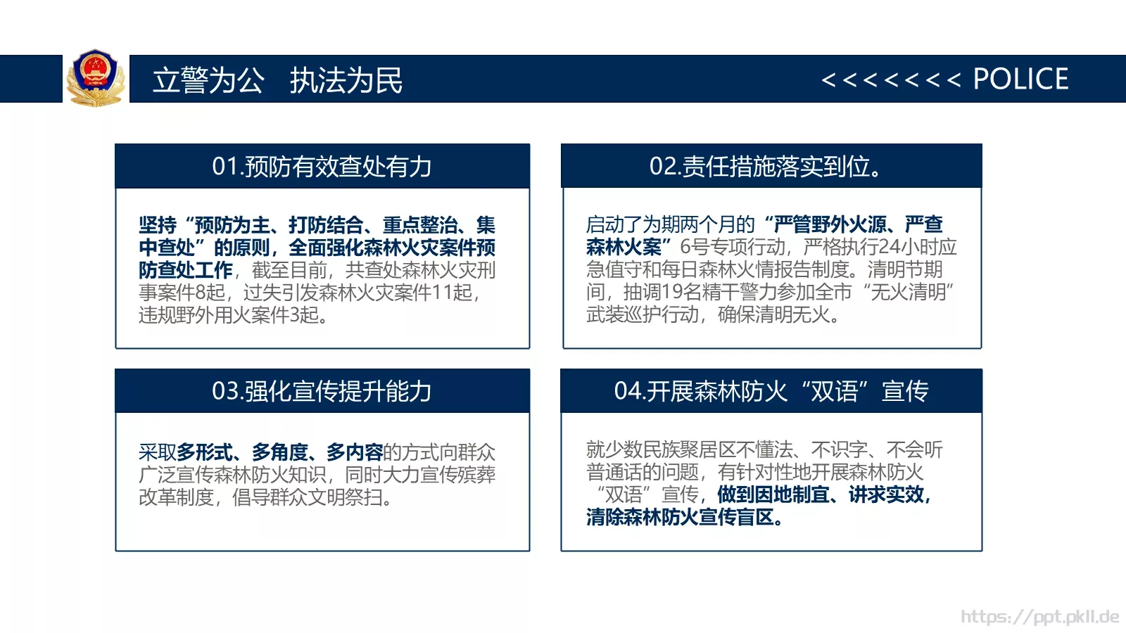 公安系统工作总结PPT模板 第 12 页预览图