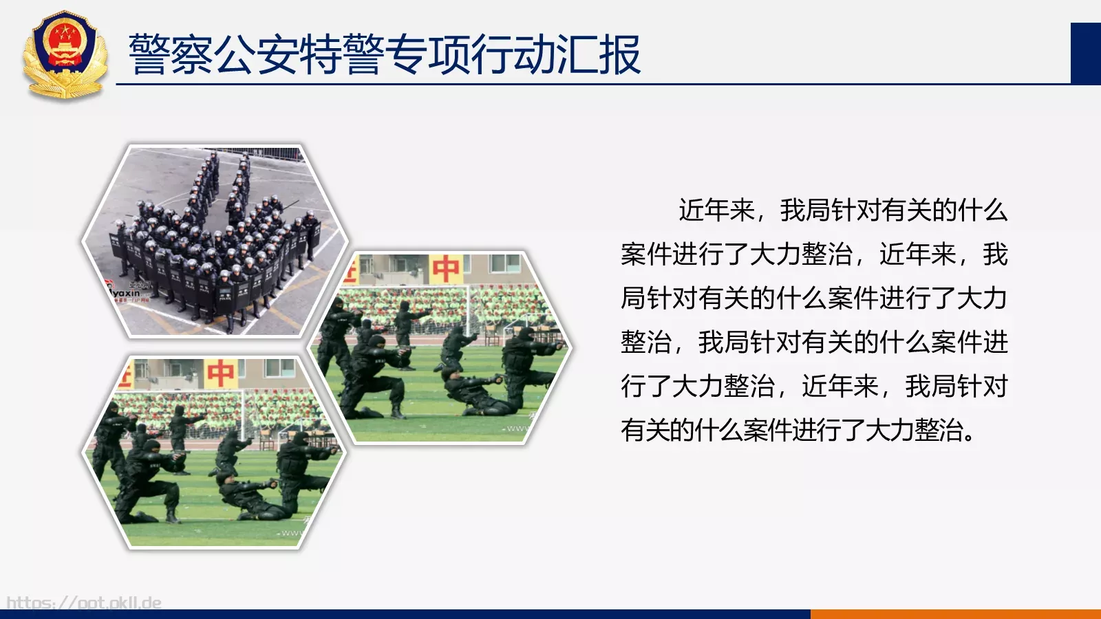 公安机关工作汇报PPT模板 第 18 页预览图
