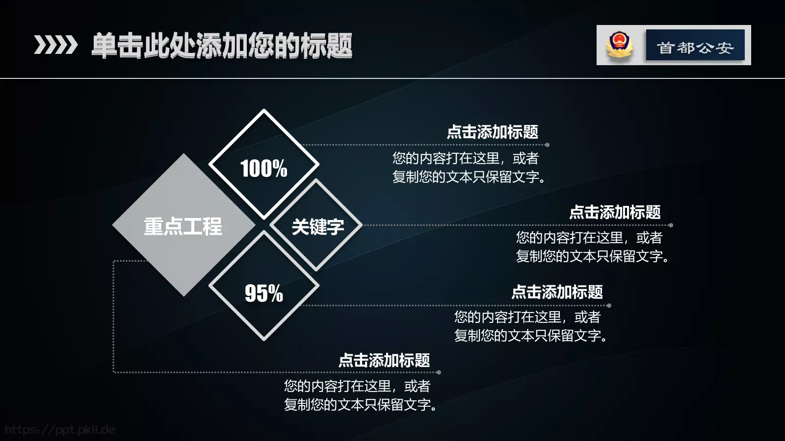 公安警务工作总结汇报通用PPT模板 第 15 页预览图
