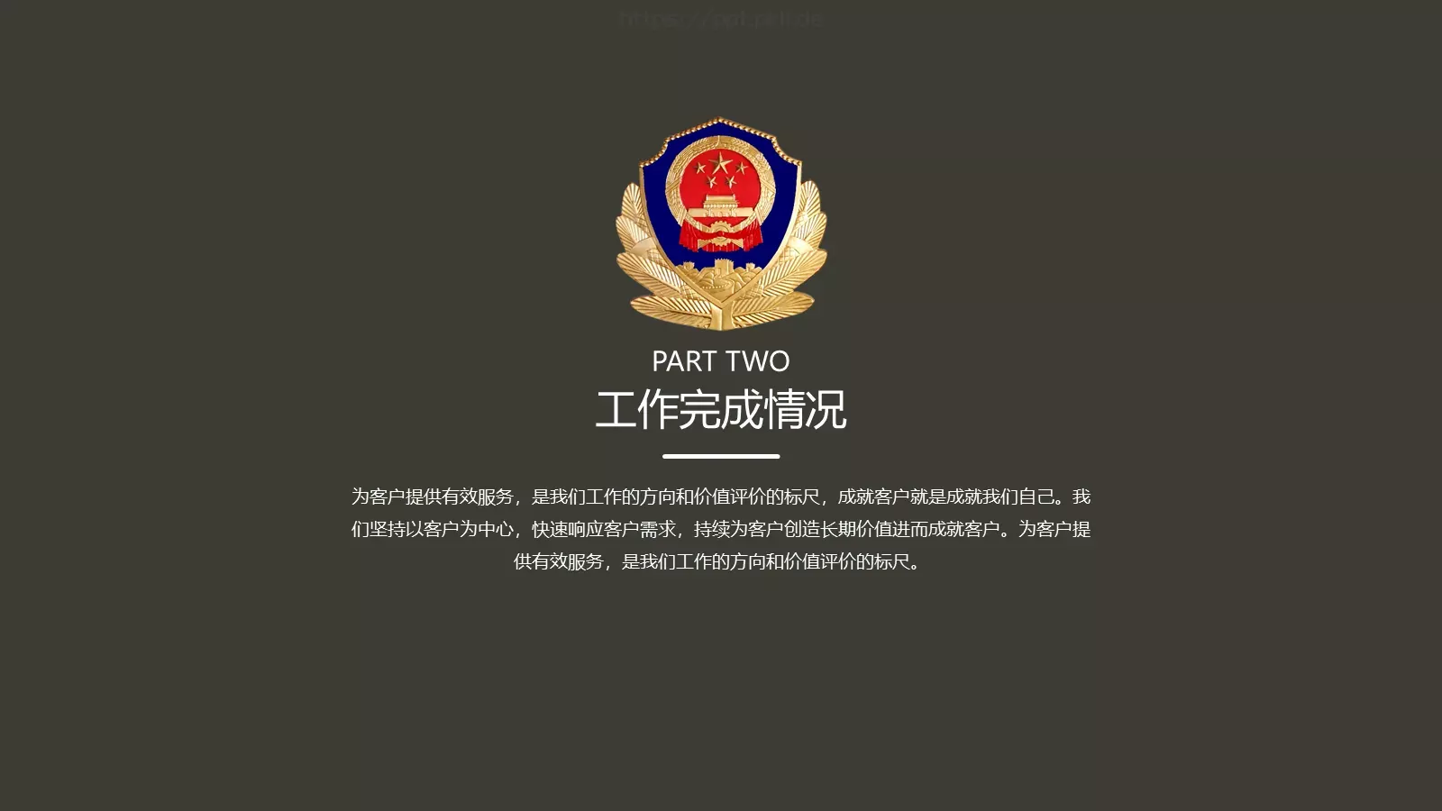 公安机关工作汇报PPT模板 第 11 页预览图