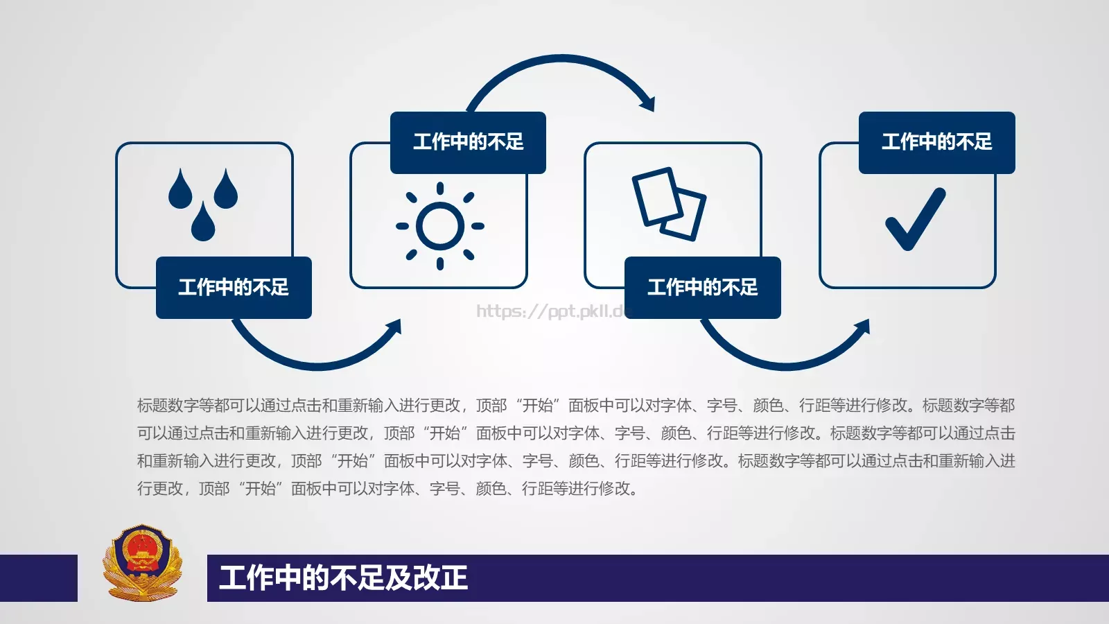 公安派出所工作总结汇报PPT模板 第 27 页预览图