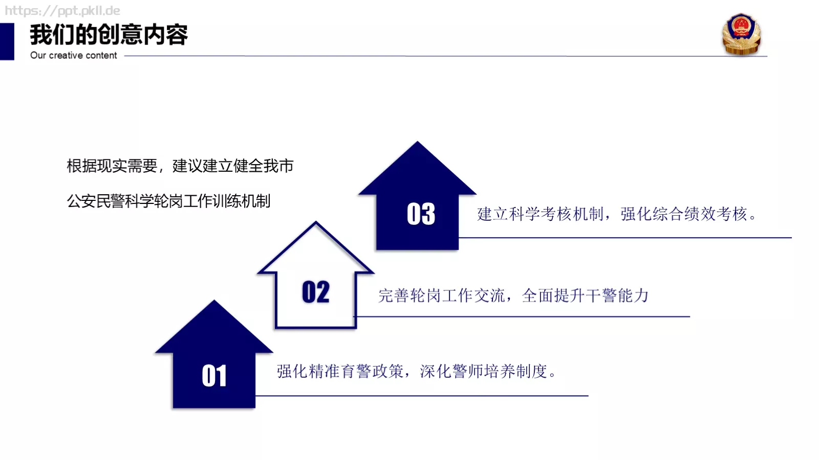 公安系统工作汇报PPT模板 第 10 页预览图