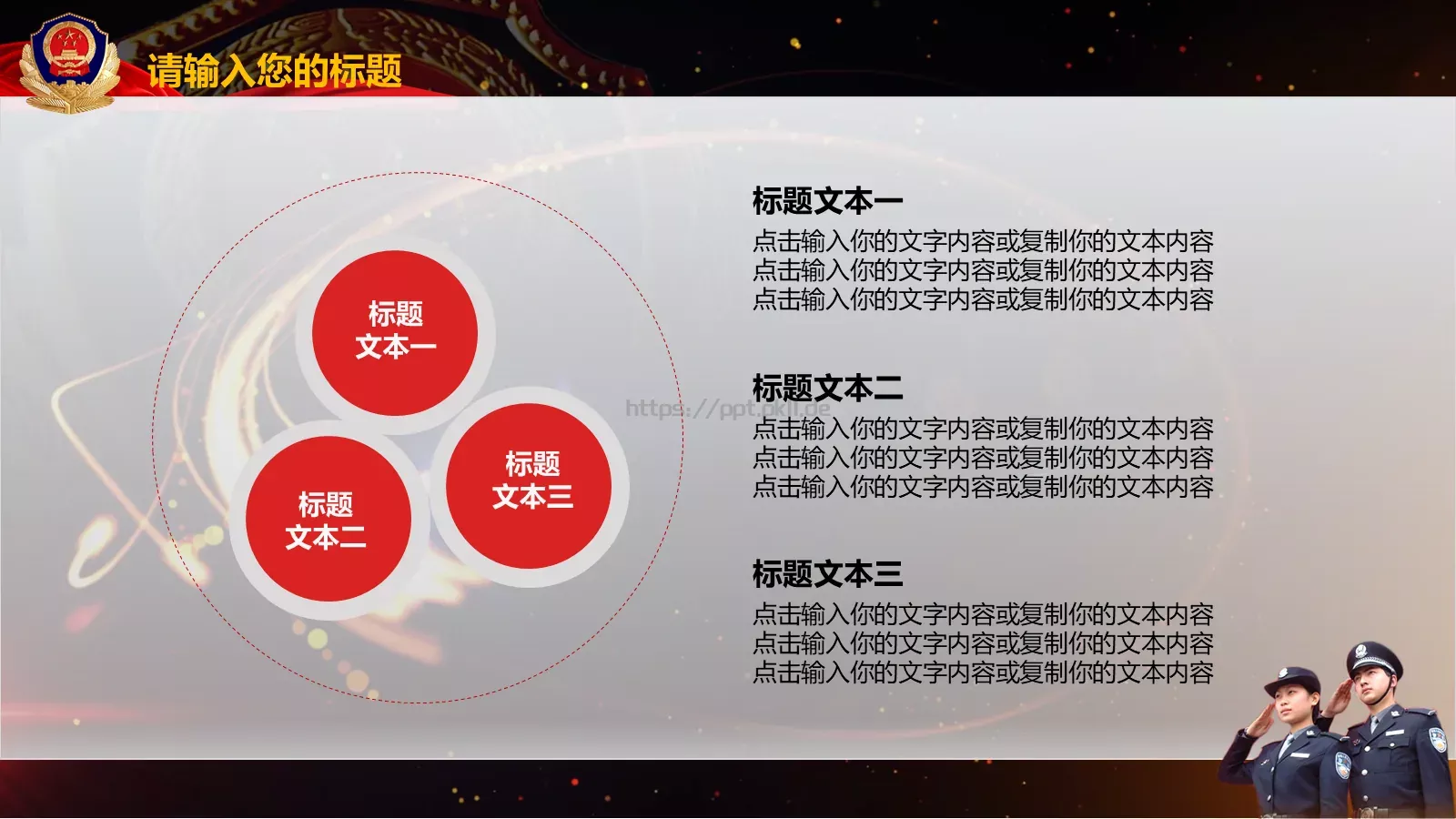 某某市公安系统工作总结PPT模板 第 28 页预览图