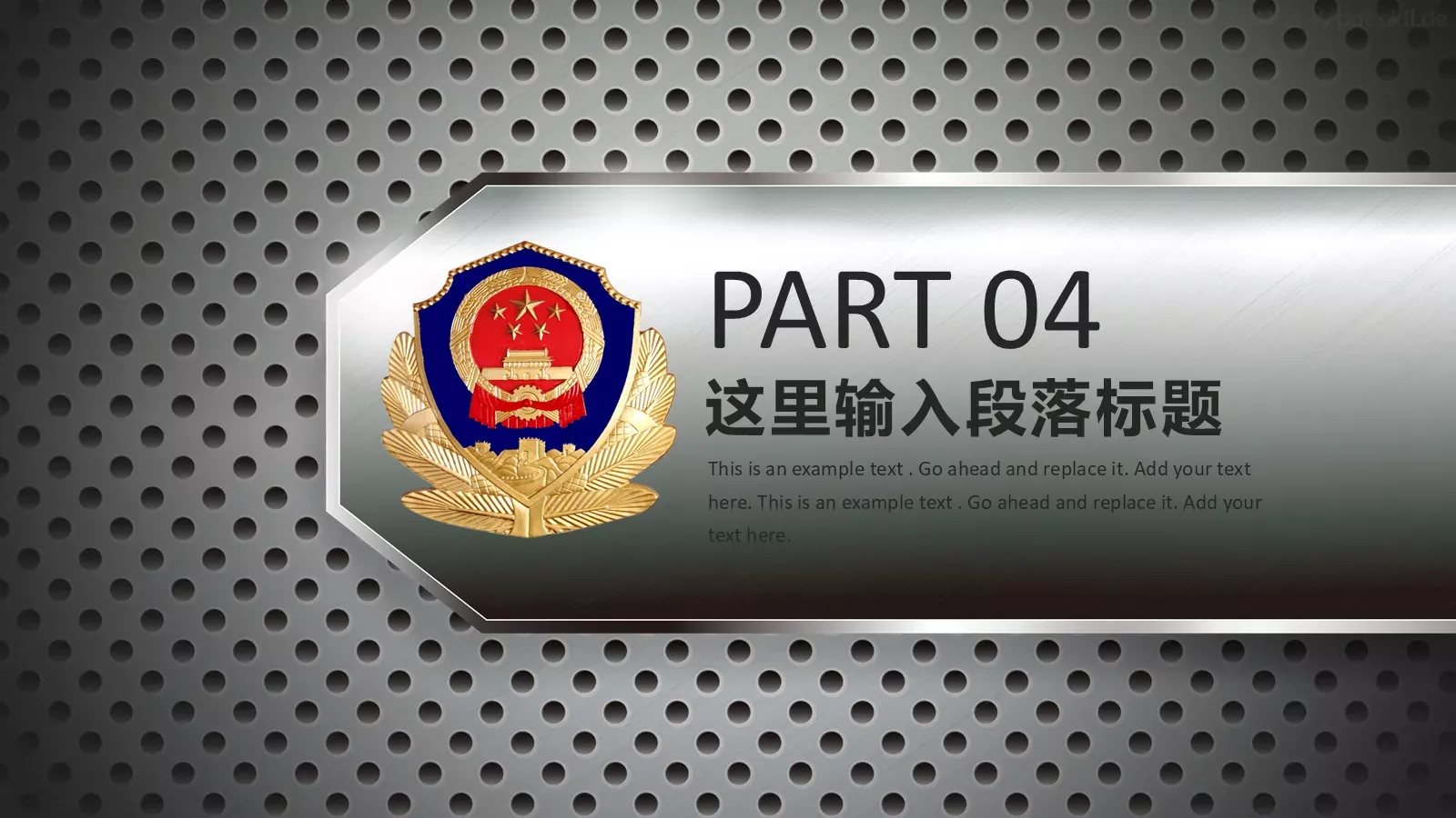 公安机关工作汇报PPT模板 第 24 页预览图