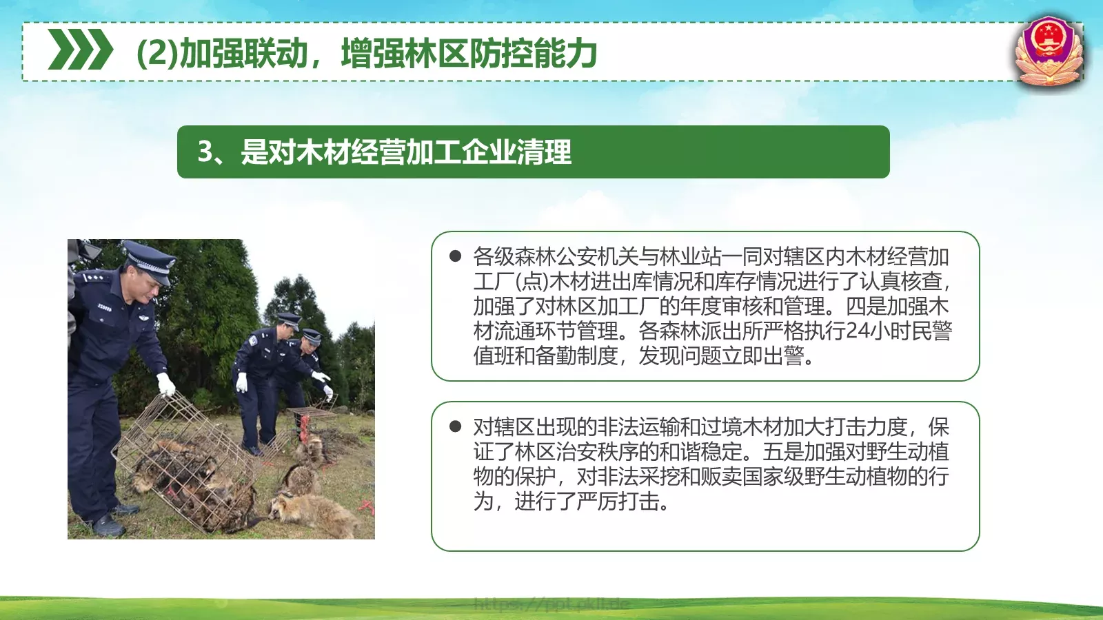 森林警察公安年终工作总结PPT模板 第 25 页预览图