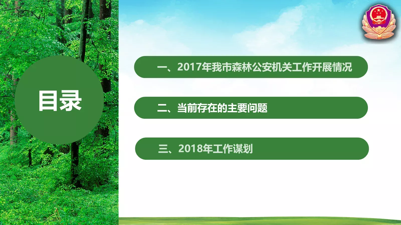 森林警察公安年终工作总结PPT模板 第 34 页预览图