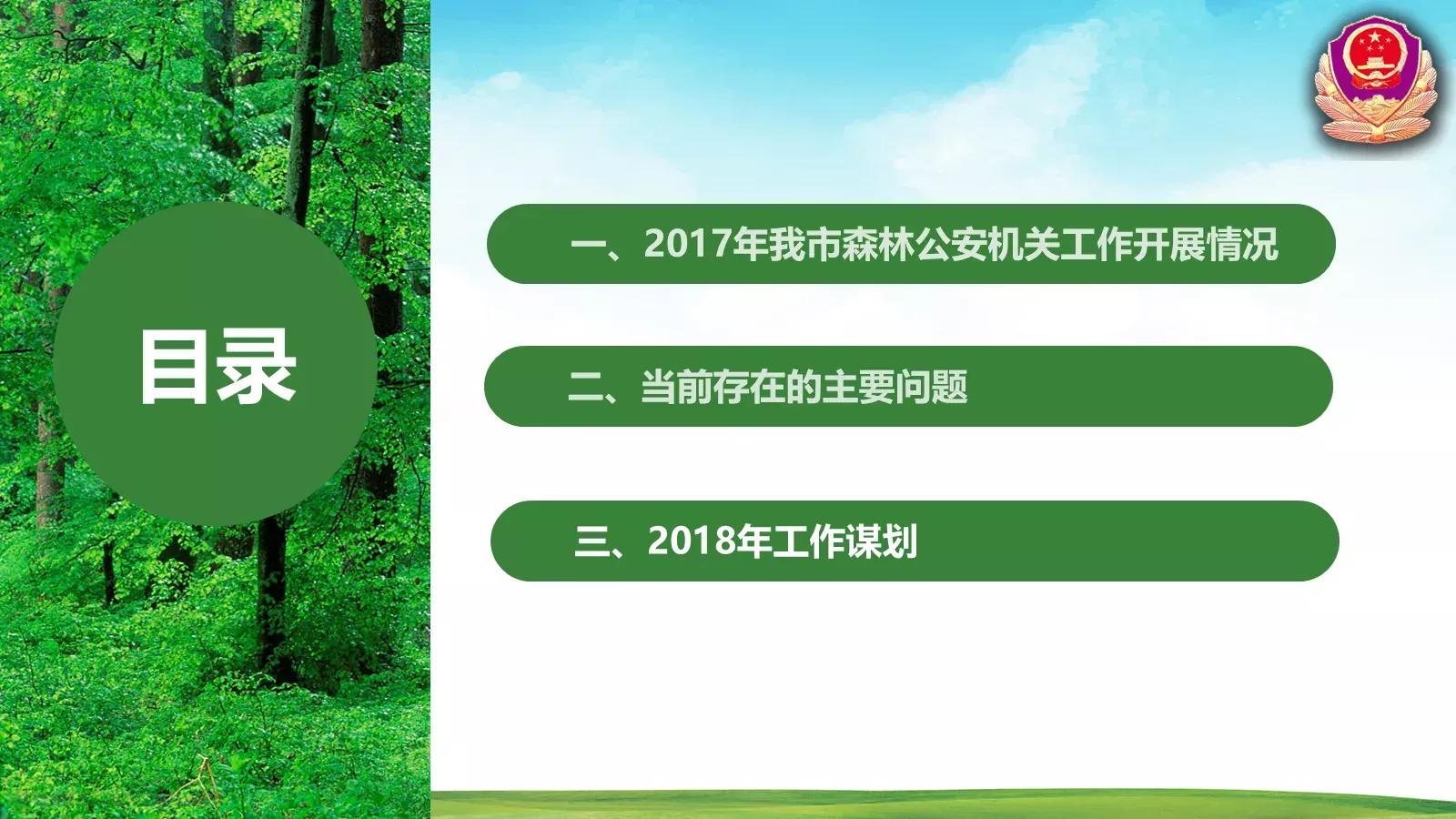 森林警察公安年终工作总结PPT模板 第 36 页预览图