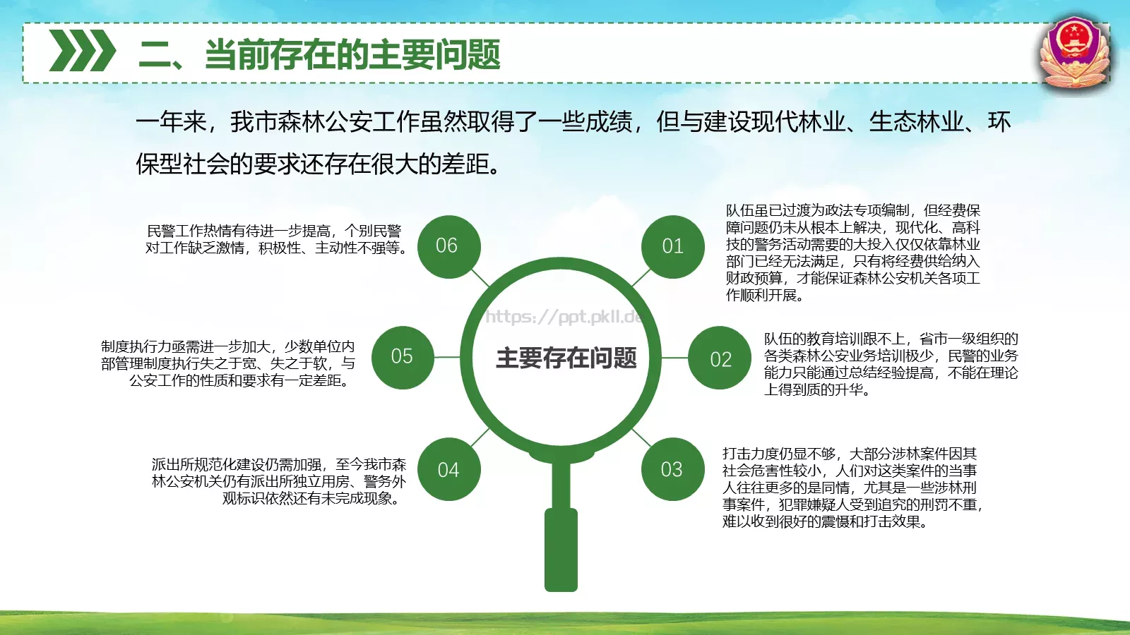森林警察公安年终工作总结PPT模板 第 35 页预览图