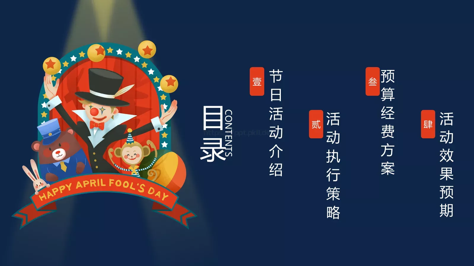 愚人节活动策划PPT模板 第 2 页缩略图