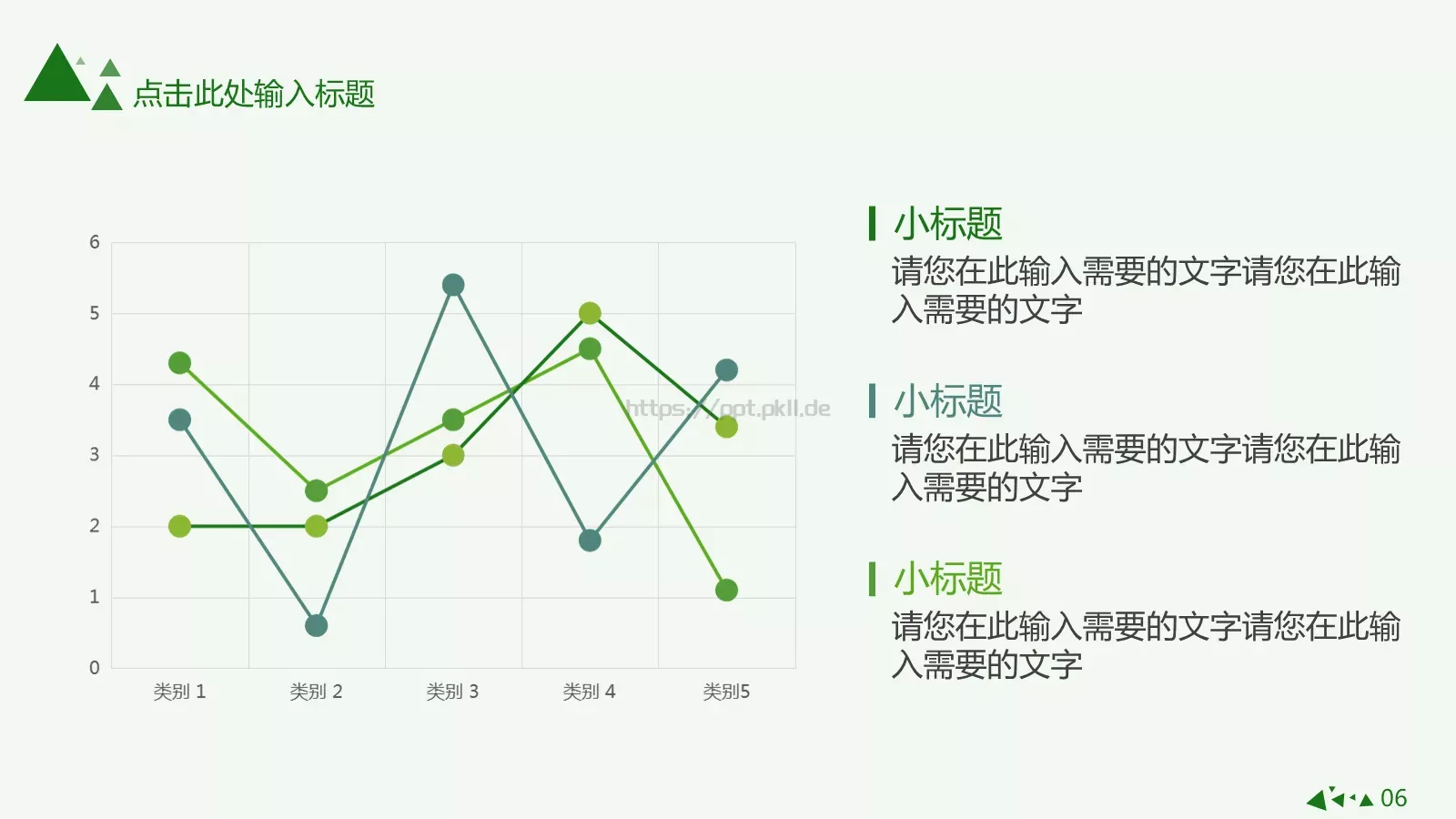 清爽简约绿色动态商务汇报PPT模板 第 6 页预览图