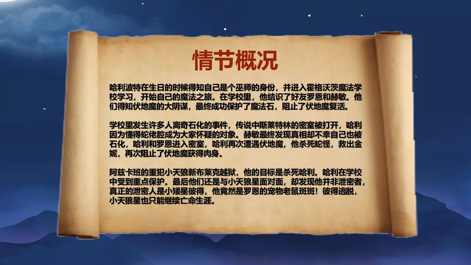 学习魔法与探险故事PPT模板 第 22 页预览图