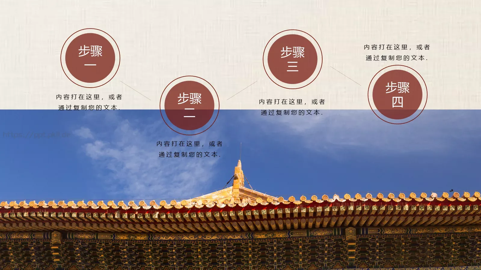 故宫一梦国潮中国风PPT模板 第 17 页预览图