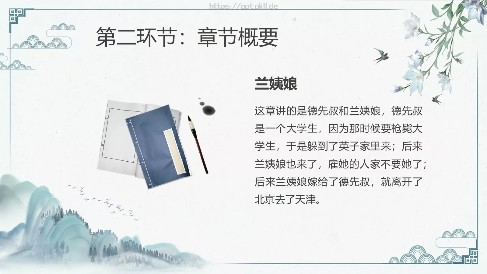 《城南旧事》读书交流PPT模板 第 12 页预览图
