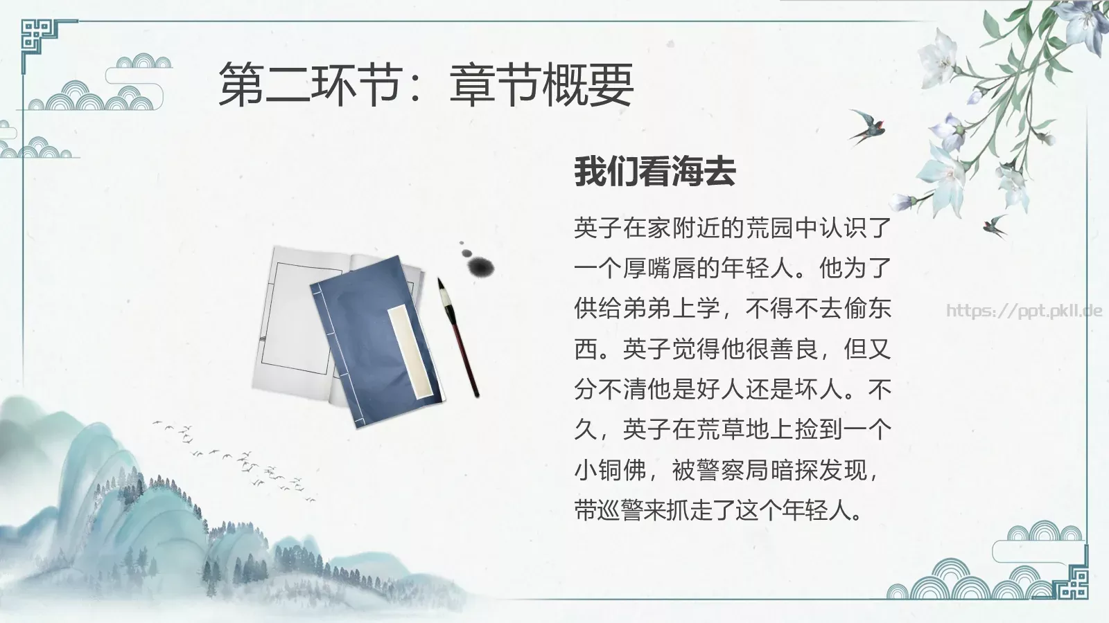 《城南旧事》读书交流PPT模板 第 11 页预览图