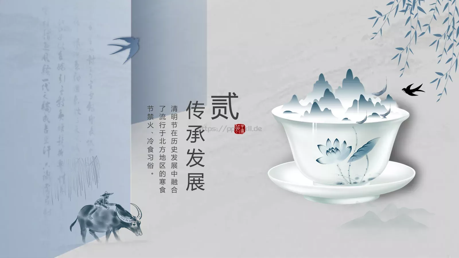 传统节气清明介绍PPT模板 第 8 页预览图