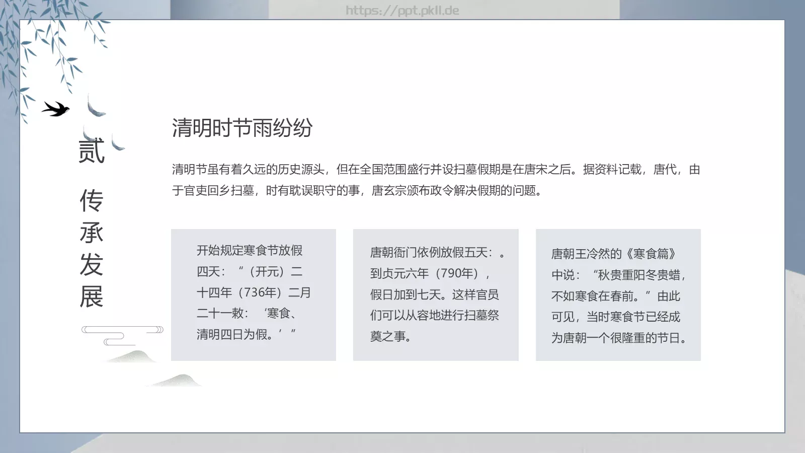 传统节气清明介绍PPT模板 第 11 页预览图