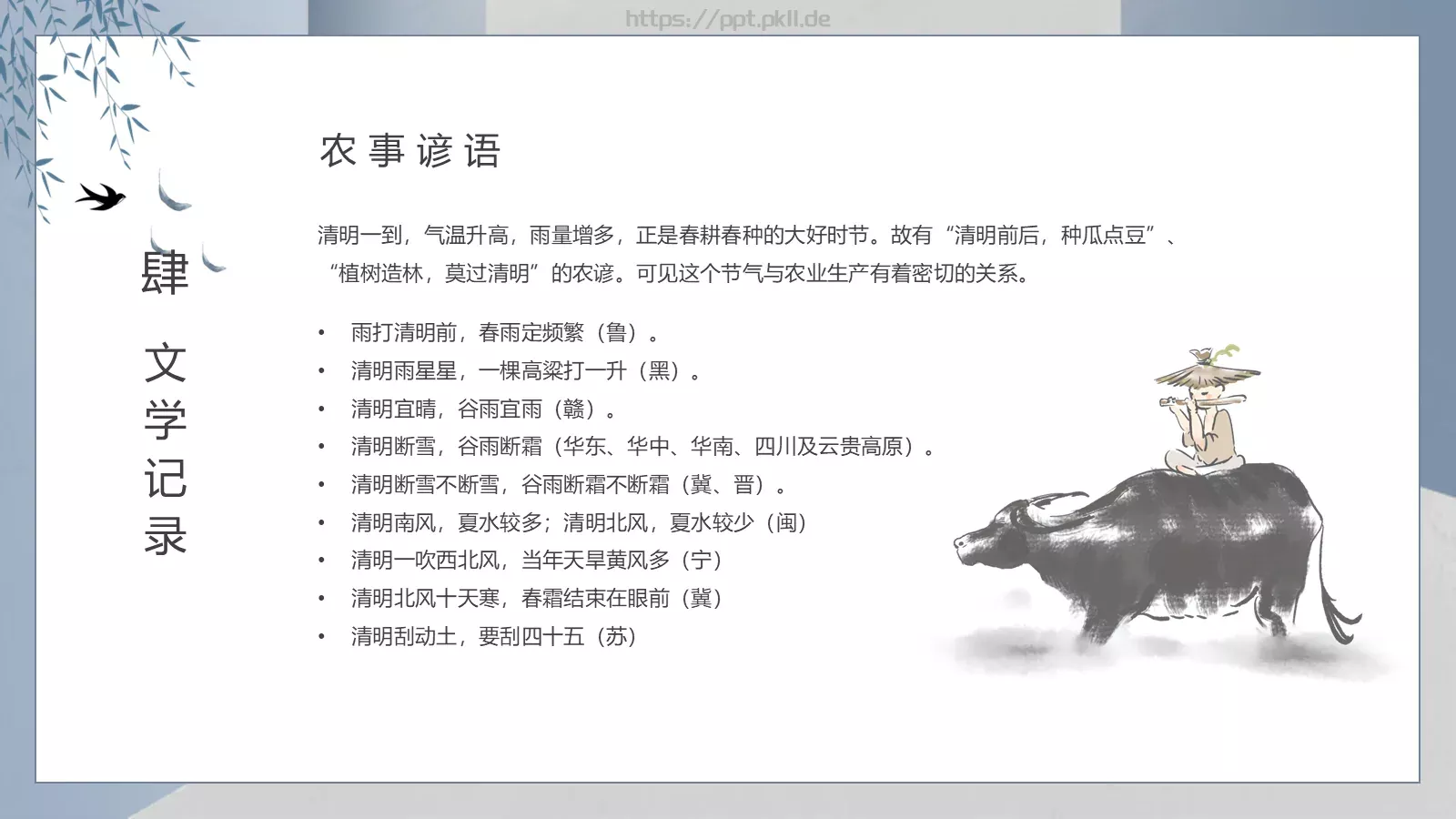传统节气清明介绍PPT模板 第 20 页预览图