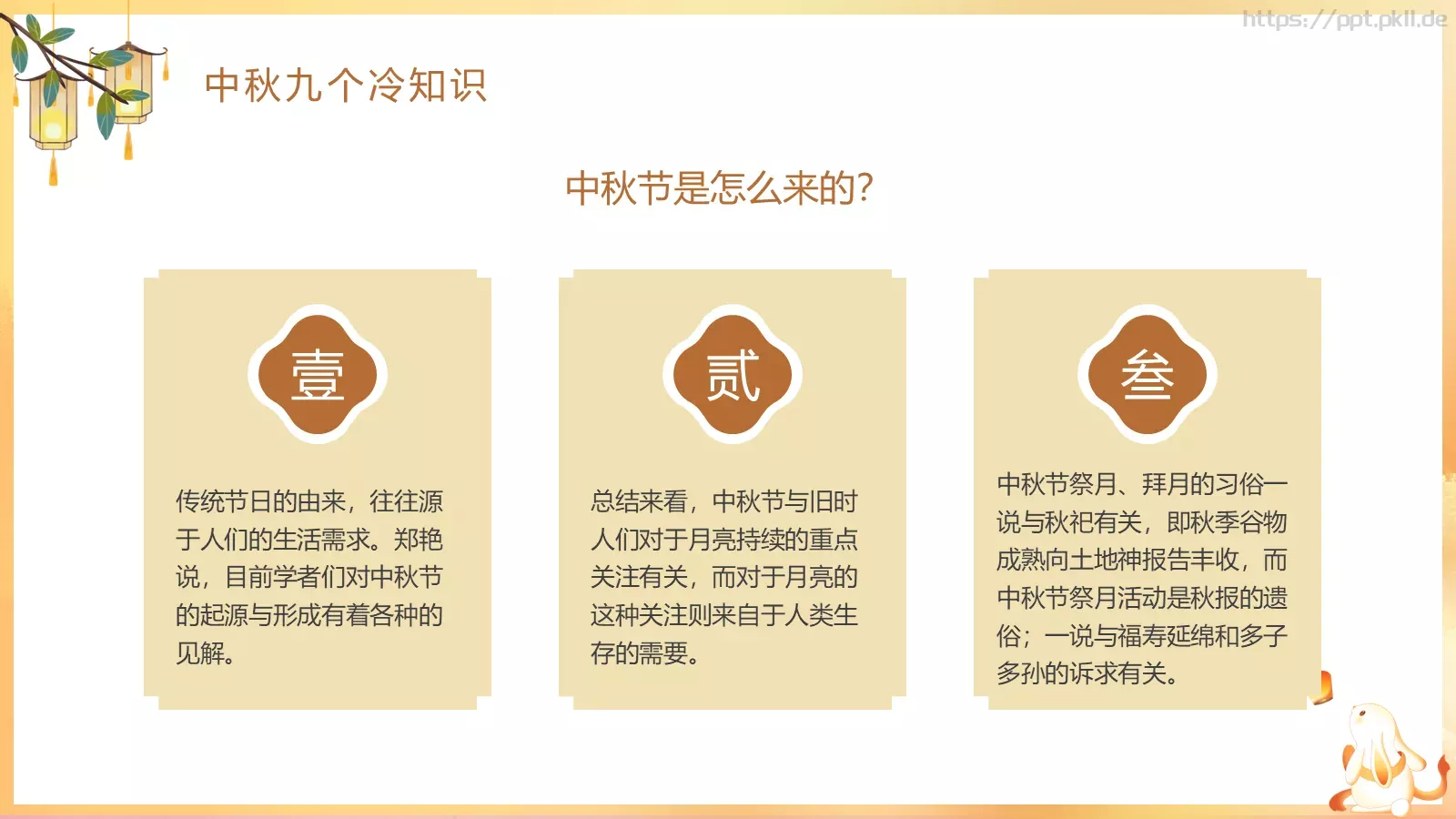 月亮慢慢变圆，事情慢慢如愿中秋主题PPT模板 第 4 页缩略图