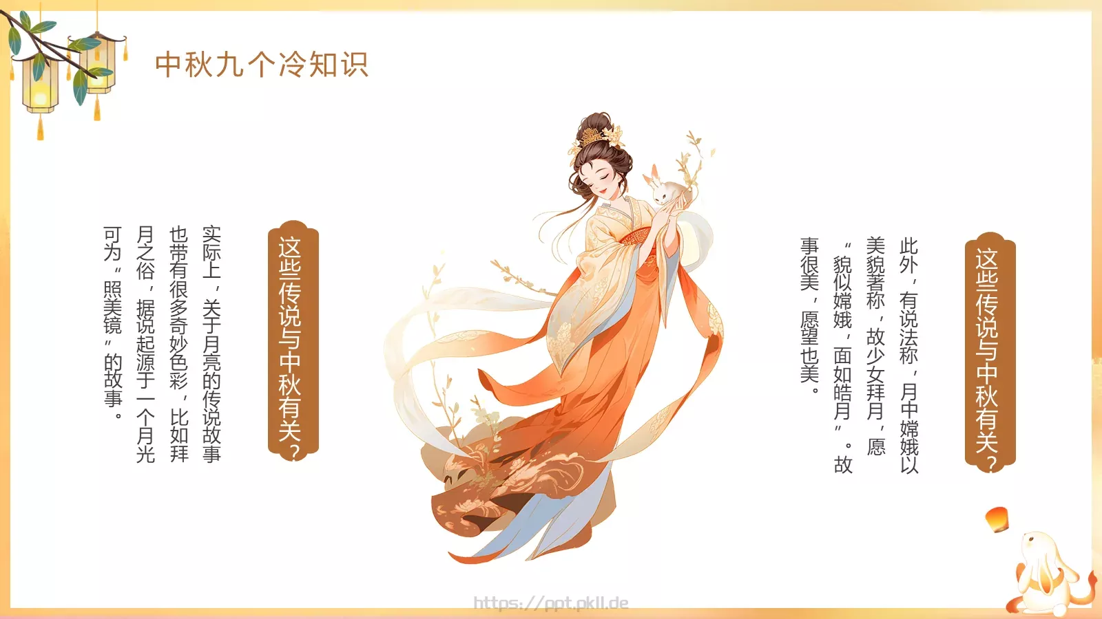 月亮慢慢变圆，事情慢慢如愿中秋主题PPT模板 第 8 页预览图