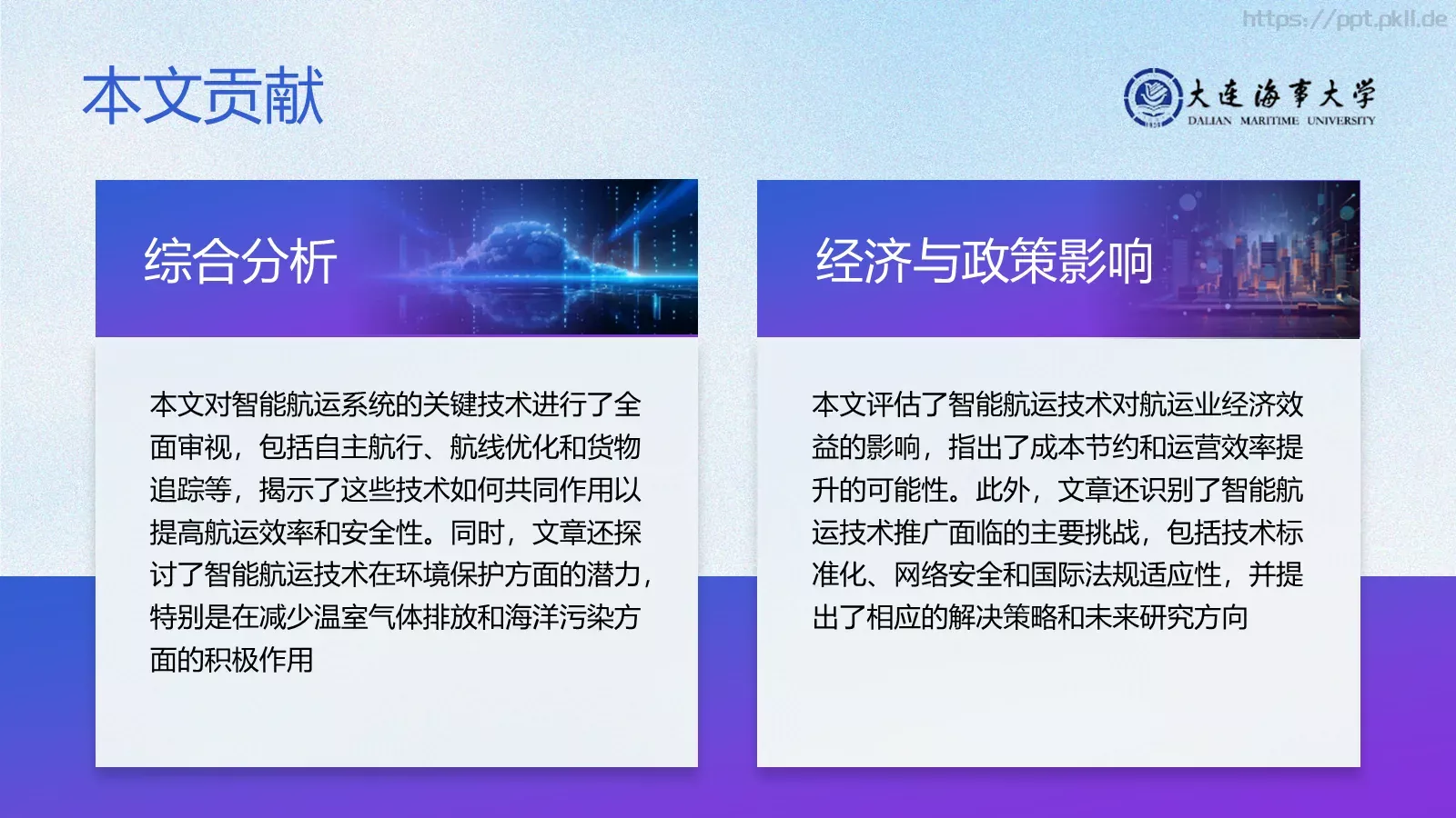大连海事大学毕业论文答辩PPT模板 第 13 页预览图