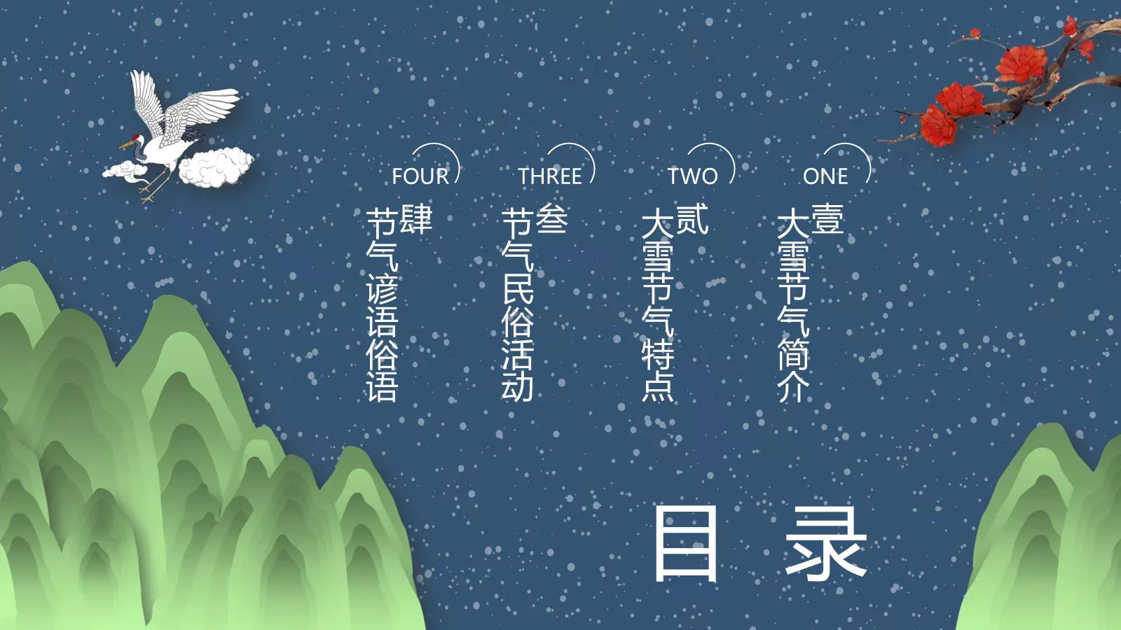 忽如一夜春风来PPT模板 第 2 页缩略图