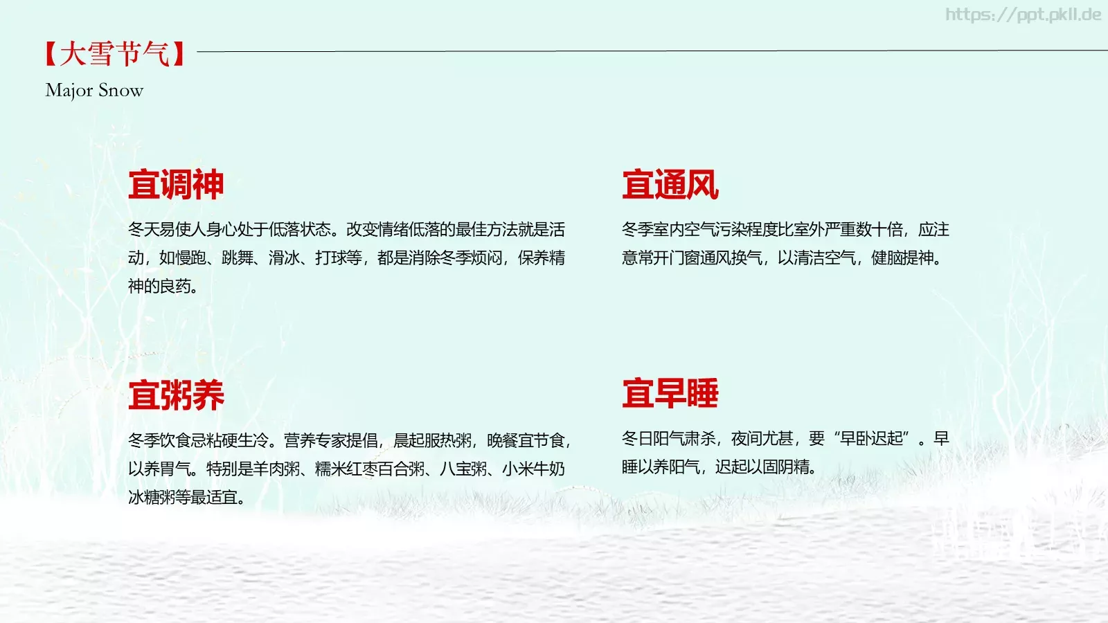 大雪通用PPT模板 第 20 页预览图