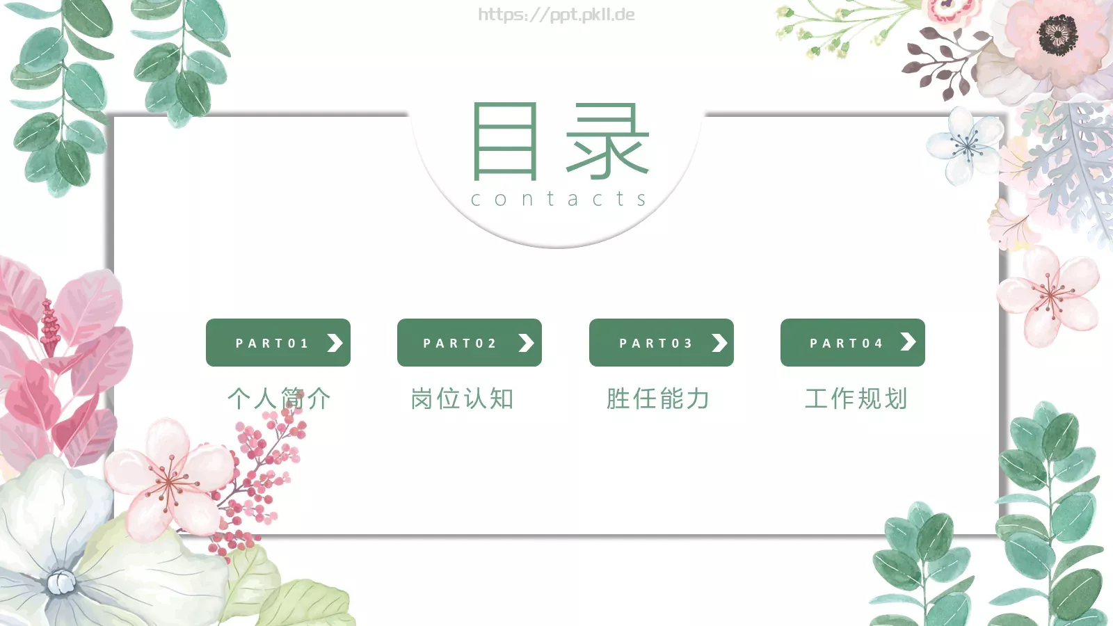 岗位竞聘PPT模板 第 2 页缩略图