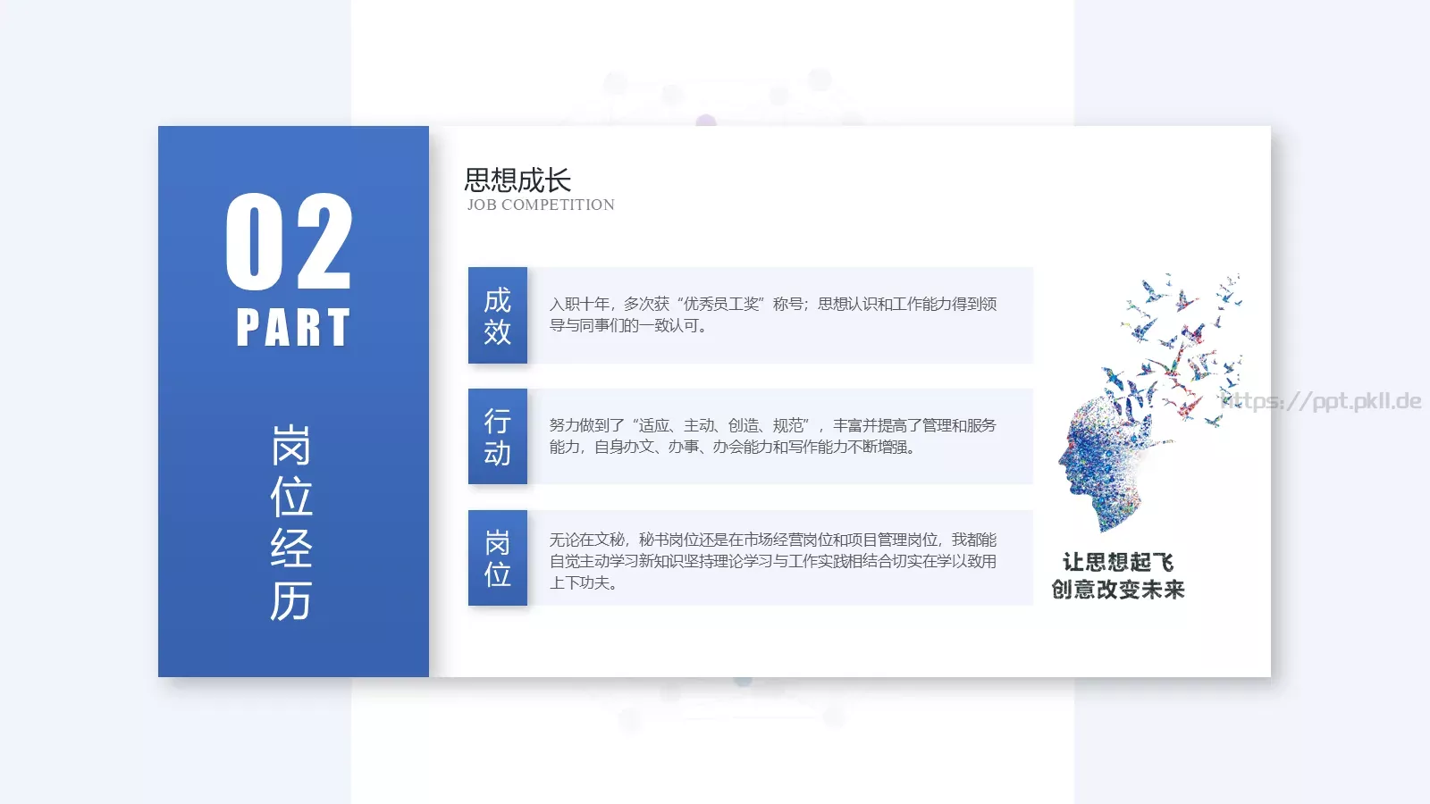 岗位竞聘简历PPT模板 第 13 页预览图