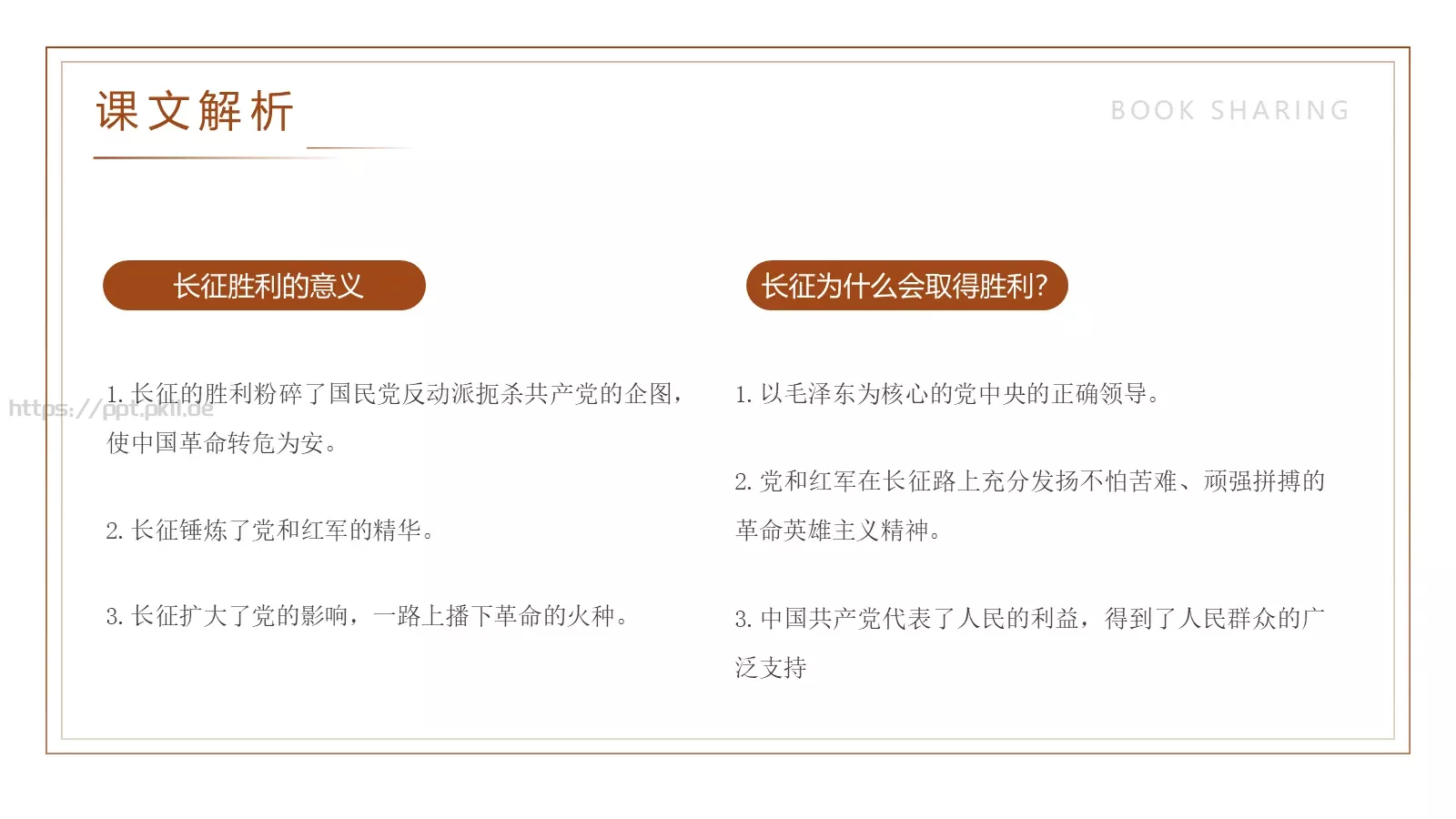 七律长征读书分享PPT模板 第 18 页预览图
